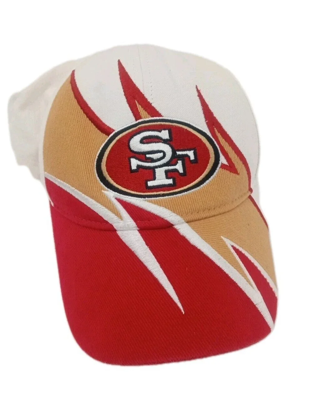 Vintage NFL San Francisco 49ers “Sharktooth” Adjustable White Hat Cap Strap Back